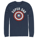 Men's Marvel Super Dad Captain America Shield Long Sleeve Shirt