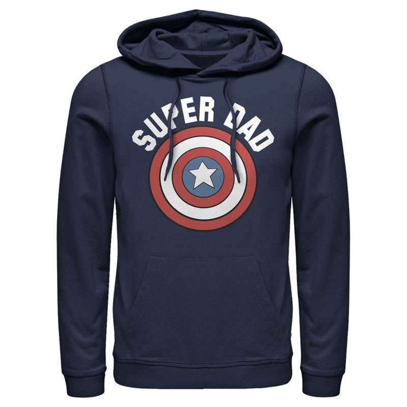 Men's Marvel Super Dad Captain America Shield Pull Over Hoodie