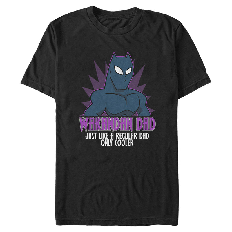 Men's Marvel Black Panther Wakandan Dad Just Like a Regular Dad Only Cooler T-Shirt