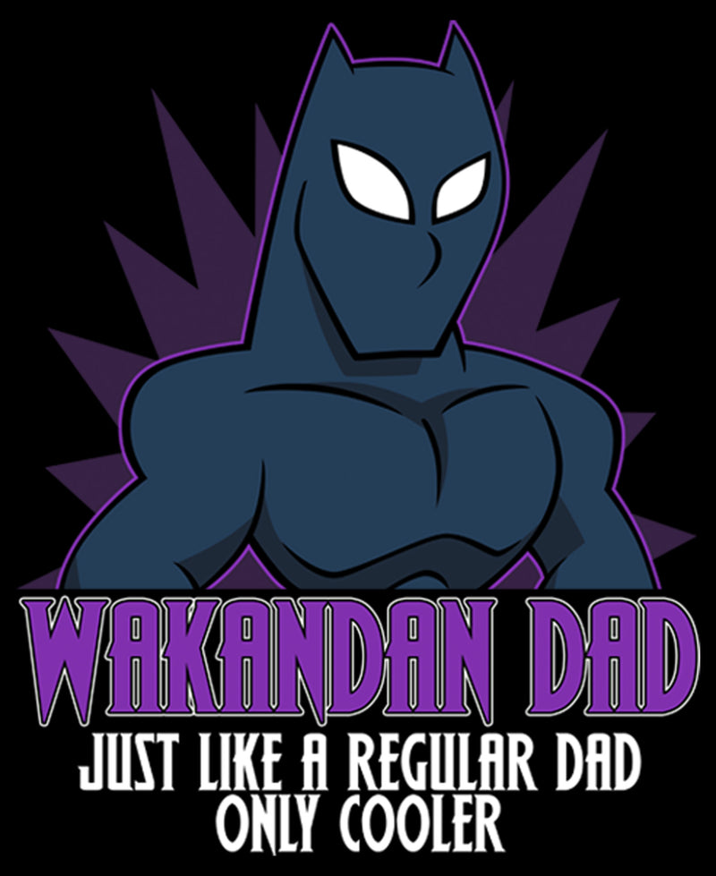 Men's Marvel Black Panther Wakandan Dad Just Like a Regular Dad Only Cooler Pull Over Hoodie