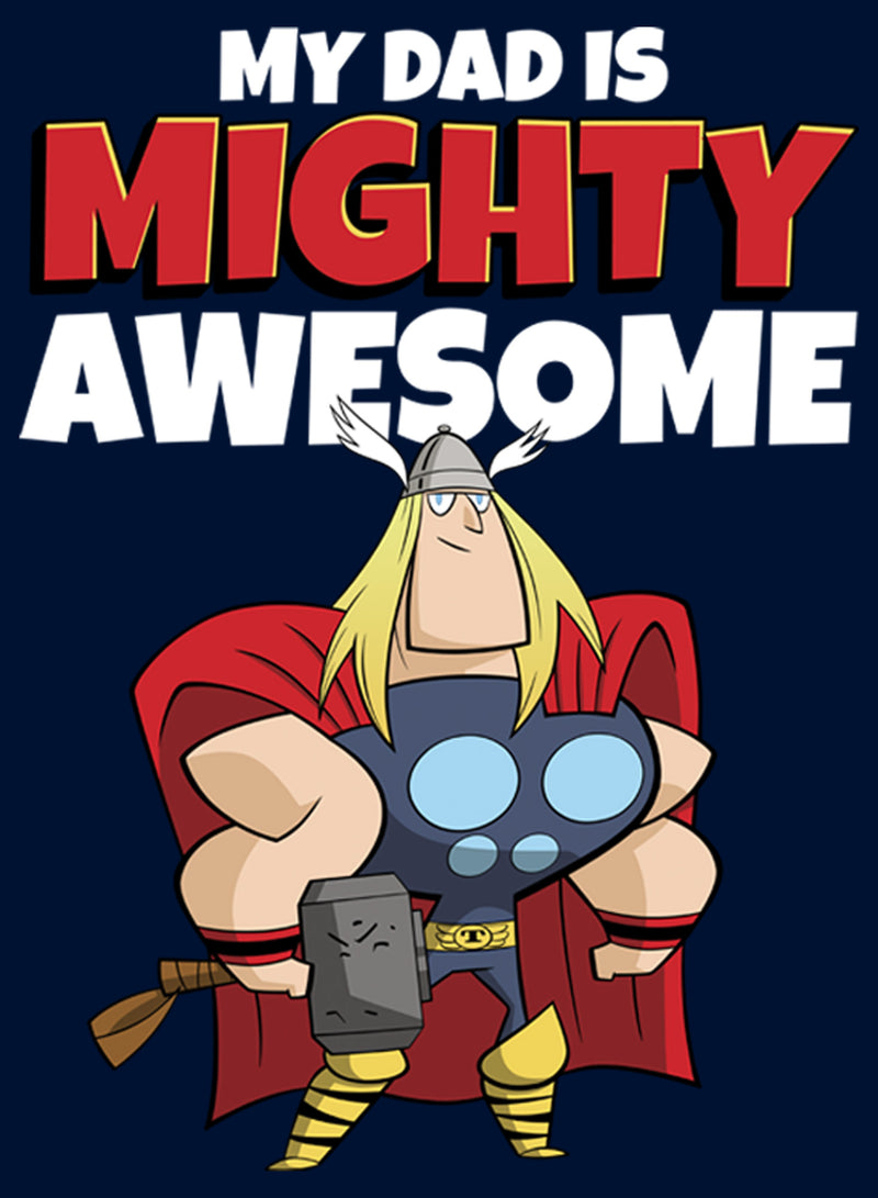 Men's Marvel My Dad is Mighty Awesome Cartoon Thor Sweatshirt