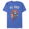 Men's Marvel #1 Dad Cartoon Captain America T-Shirt