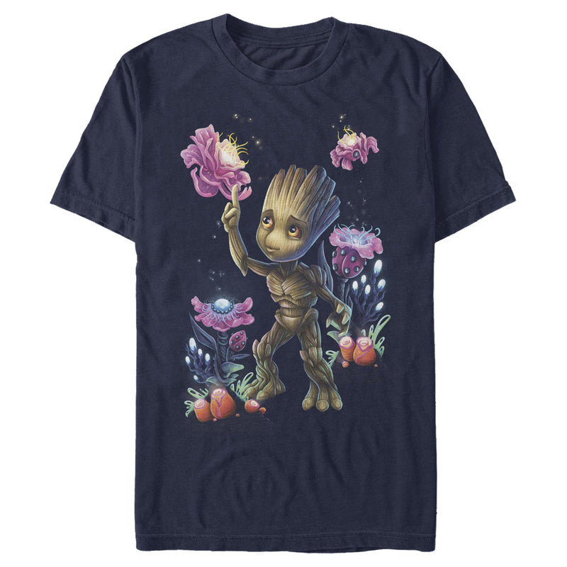 Men's Marvel Groot Artistic Plants T-Shirt