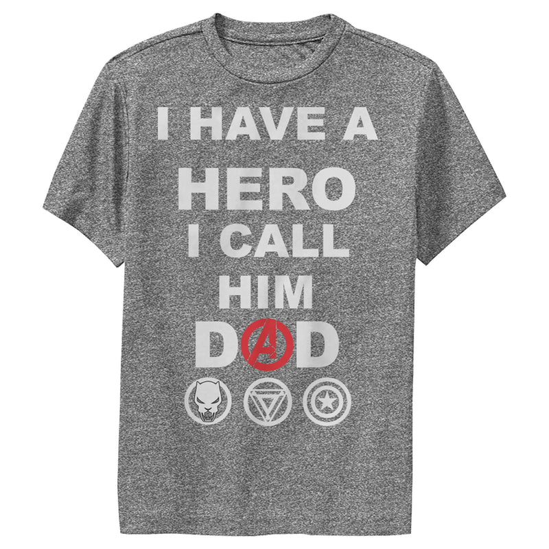 Boy's Marvel Avengers I Have a Hero I Call Him Dad Performance Tee