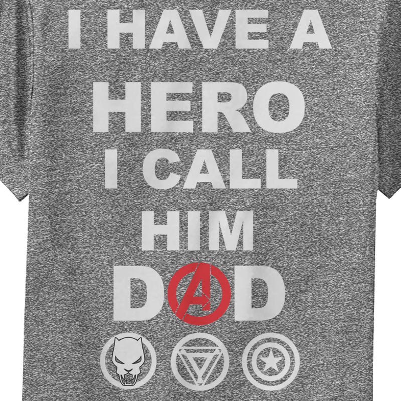 Boy's Marvel Avengers I Have a Hero I Call Him Dad Performance Tee