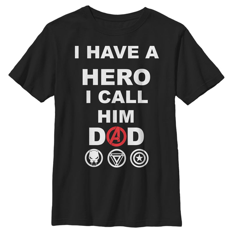 Boy's Marvel Avengers I Have a Hero I Call Him Dad T-Shirt