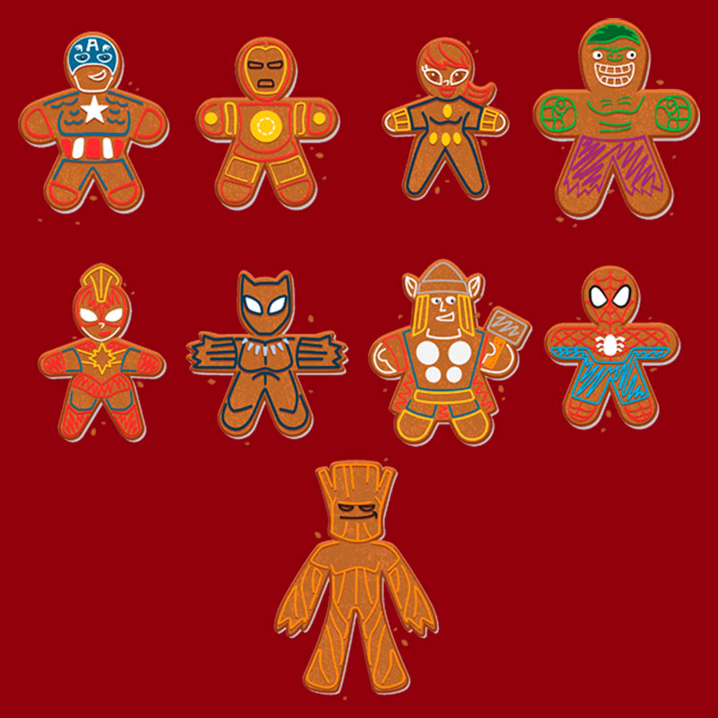 Men's Marvel Avengers Ginger Cookie Lineup T-Shirt