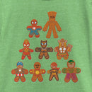Girl's Marvel Christmas Gingerbread Cookie Tree T-Shirt