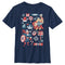 Boy's Marvel Christmas Festive Hero Icons T-Shirt