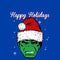 Men's Marvel Hulk Happy Holidays Portrait T-Shirt