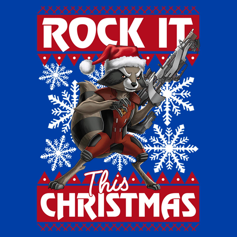 Men's Marvel Rocket Christmas Rock It T-Shirt