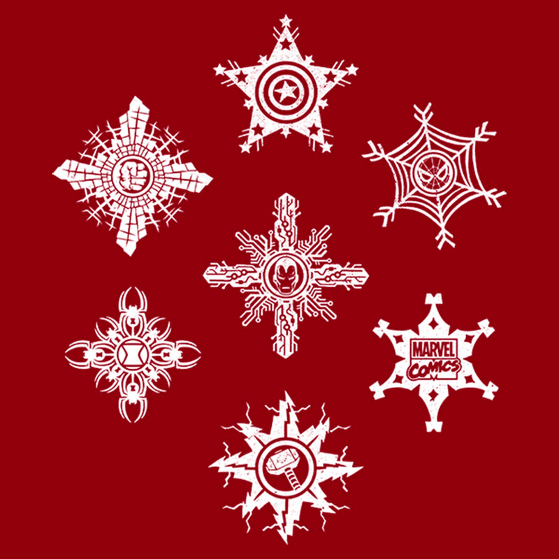 Men's Marvel Logo Snowflakes T-Shirt