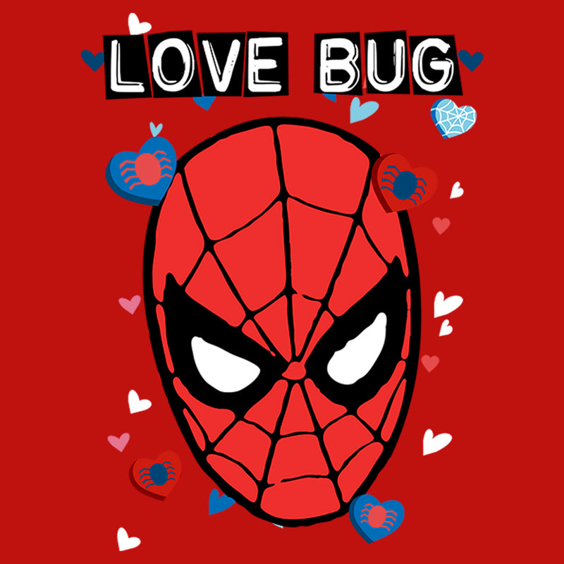 Junior's Marvel Spider-Man Candy Heart Love Bug T-Shirt