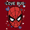 Men's Marvel Spider-Man Candy Heart Love Bug T-Shirt