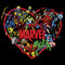 Junior's Marvel Heroes Unite Heart T-Shirt
