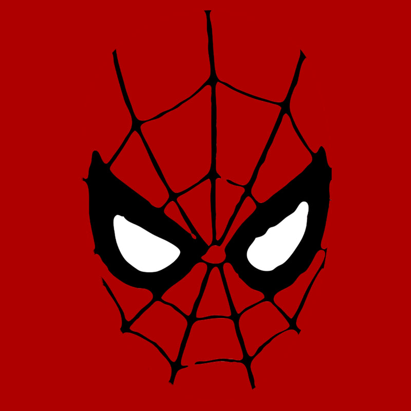 Men's Marvel Spider-Man Mask Outline T-Shirt