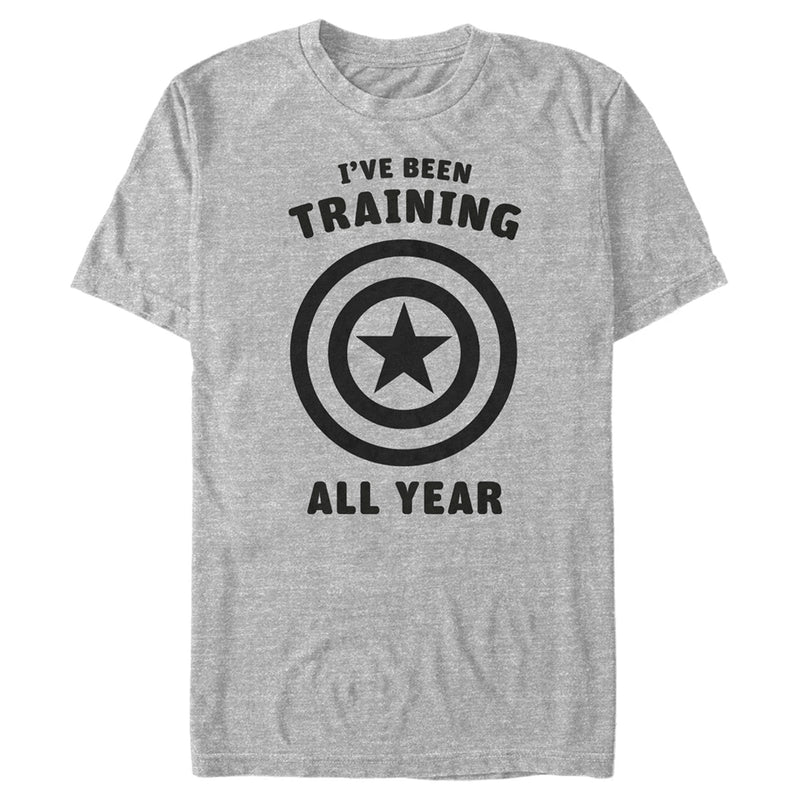 Men's Marvel Captain America Shield I've Been Training All Year T-Shirt