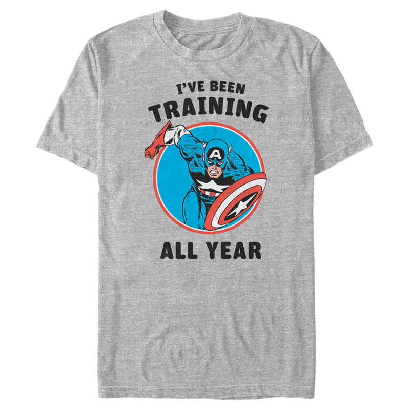 Men's Marvel Captain America I've Been Training All Year T-Shirt