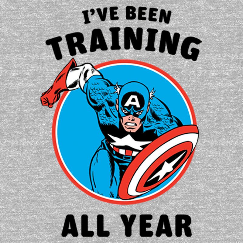 Men's Marvel Captain America I've Been Training All Year T-Shirt