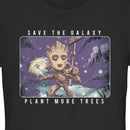 Junior's Marvel Groot Save the Galaxy Plant More Trees T-Shirt