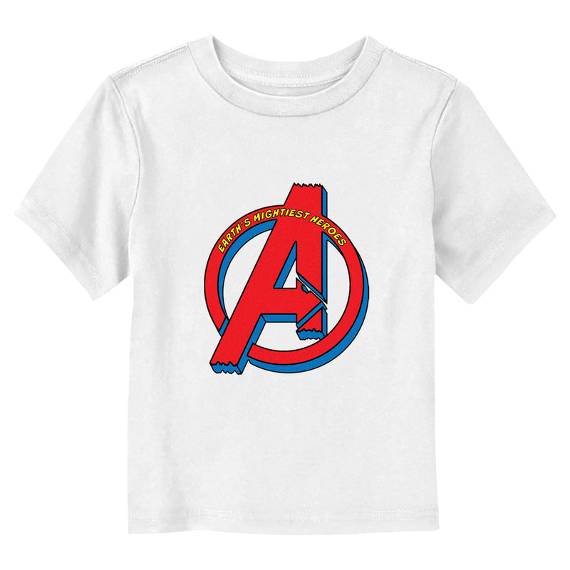 Toddler's Marvel Earth's Mightiest Heroes Retro Symbol T-Shirt