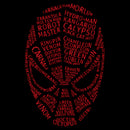 Men's Marvel Spider-Man Word Pattern Mask T-Shirt