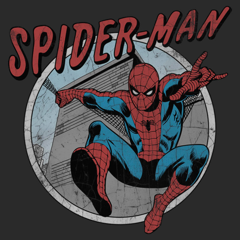 Men's Marvel Distressed Spider-Man Circle T-Shirt