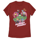 Women's Marvel Avengers Kawaii Valentines Assemble T-Shirt