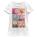 Girl's Marvel Avengers Cartoon Valentines T-Shirt