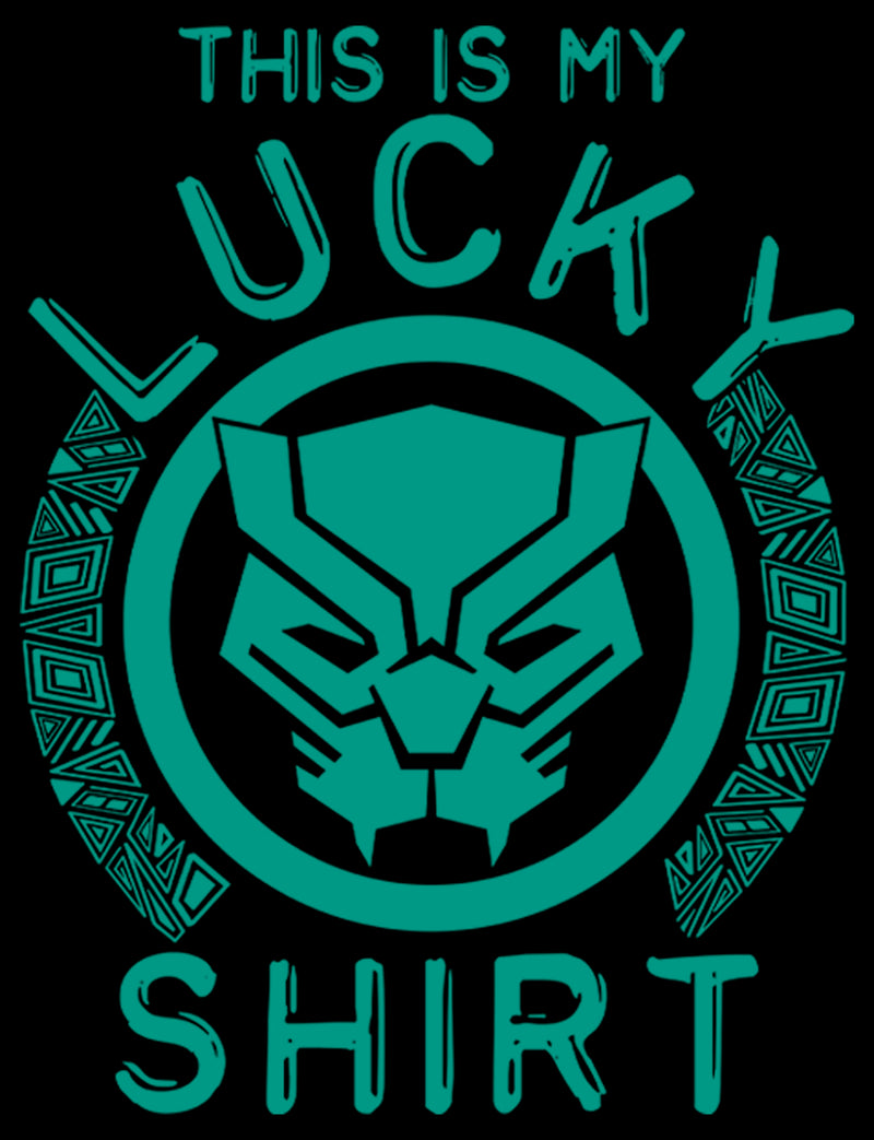 Junior's Marvel St. Patrick's Day Black Panther Lucky Shirt T-Shirt