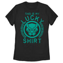 Women's Marvel St. Patrick's Day Black Panther Lucky Shirt T-Shirt