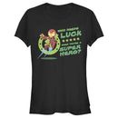 Junior's Marvel Iron Man St. Patrick's Day Who Needs Luck Superhero T-Shirt