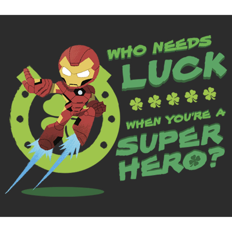 Women's Marvel Iron Man St. Patrick's Day Who Needs Luck Superhero T-Shirt