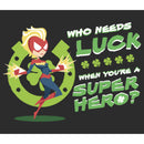 Women's Marvel St. Patrick's Day Captain Marvel Who Needs Luck T-Shirt