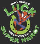 Women's Marvel St. Patrick's Day Spider-Man Who Needs Luck T-Shirt