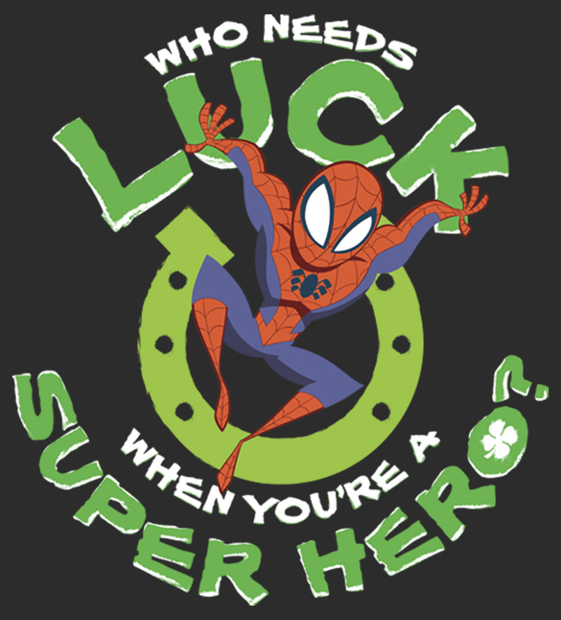 Women's Marvel St. Patrick's Day Spider-Man Who Needs Luck T-Shirt