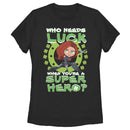 Women's Marvel St. Patrick's Day Black Widow Who Needs Luck T-Shirt