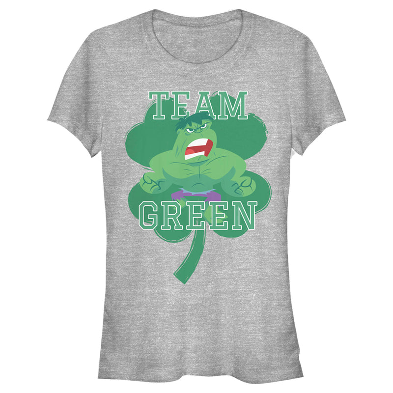 Junior's Marvel St. Patrick's Day Hulk Team Green T-Shirt