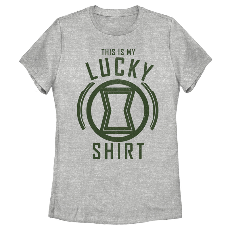 Women's Marvel St. Patrick's Day Black Widow My Lucky Shirt T-Shirt