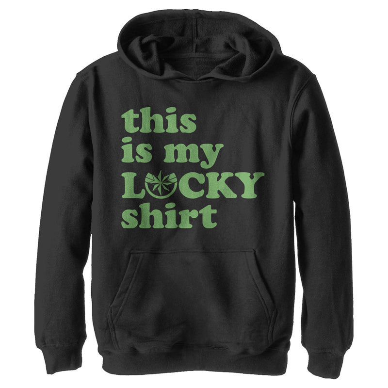 Boy's Marvel Captain Marvel St. Patrick's Day This Is My lucky Shirt Pull Over Hoodie