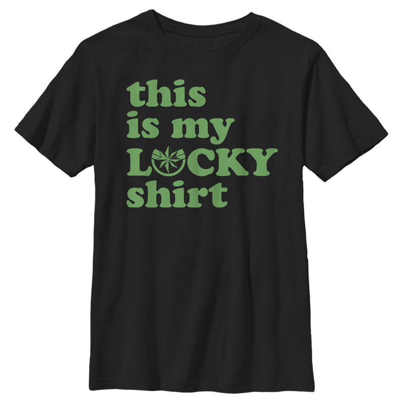 Boy's Marvel Captain Marvel St. Patrick's Day This Is My lucky Shirt T-Shirt