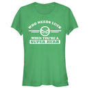 Junior's Marvel Spider-Man St. Patrick's Day Who Needs Luck When Your a Superhero T-Shirt