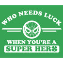 Junior's Marvel Spider-Man St. Patrick's Day Who Needs Luck When Your a Superhero T-Shirt