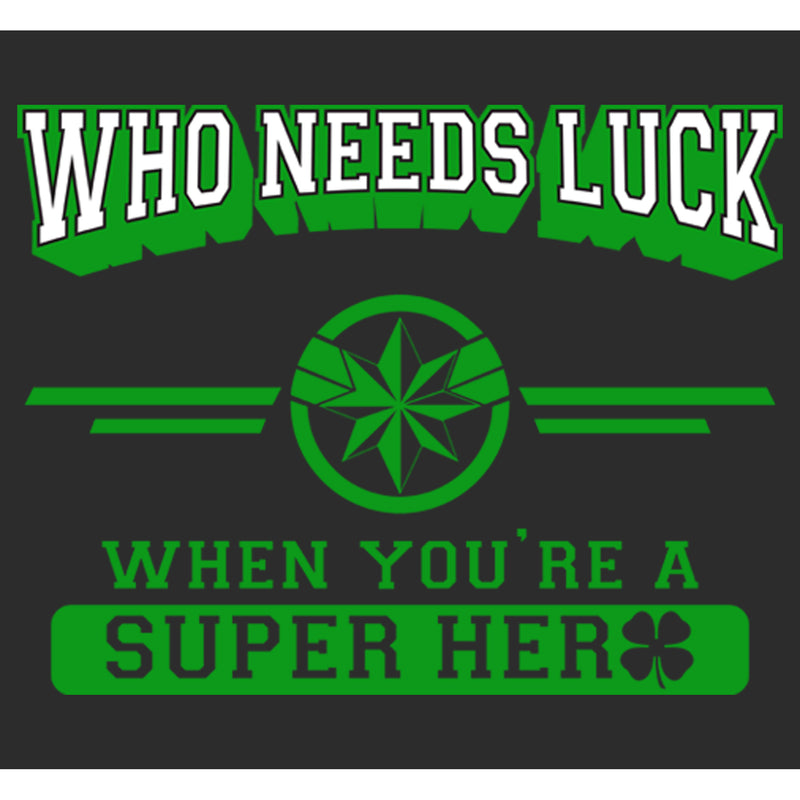 Women's Marvel St. Patrick's Day Captain Marvel No Luck Needed T-Shirt