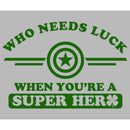 Junior's Marvel St. Patrick's Day Captain America No Luck Needed T-Shirt