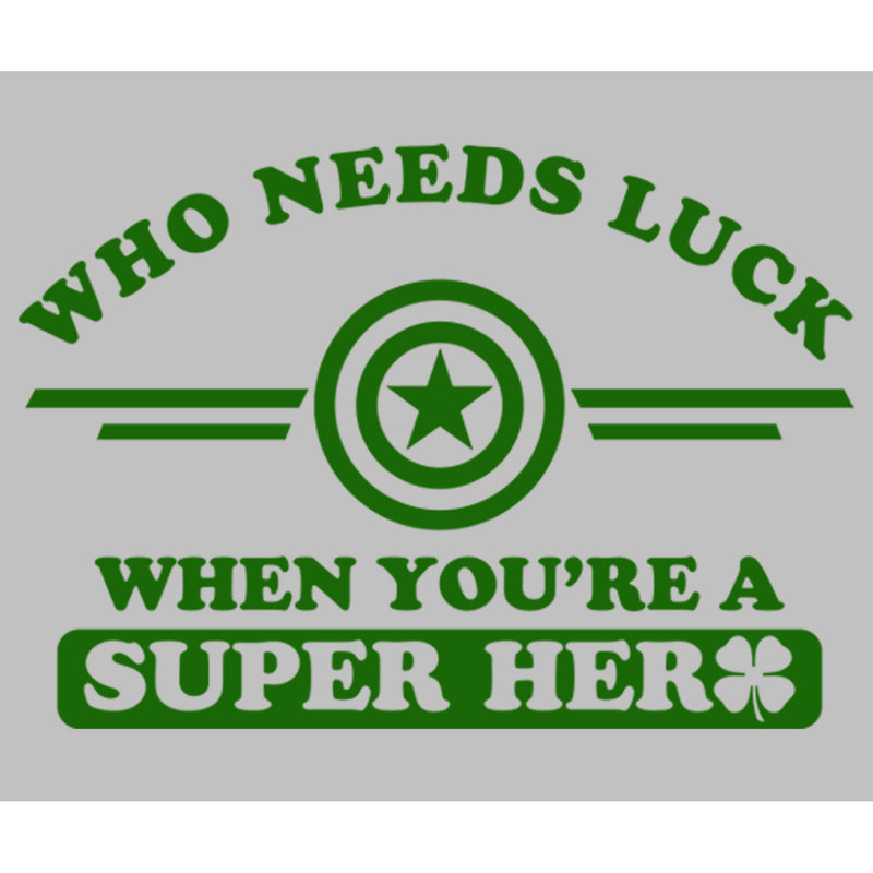 Women's Marvel St. Patrick's Day Captain America No Luck Needed T-Shirt