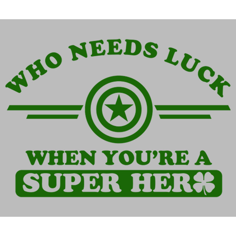 Men's Marvel St. Patrick's Day Captain America No Luck Needed T-Shirt