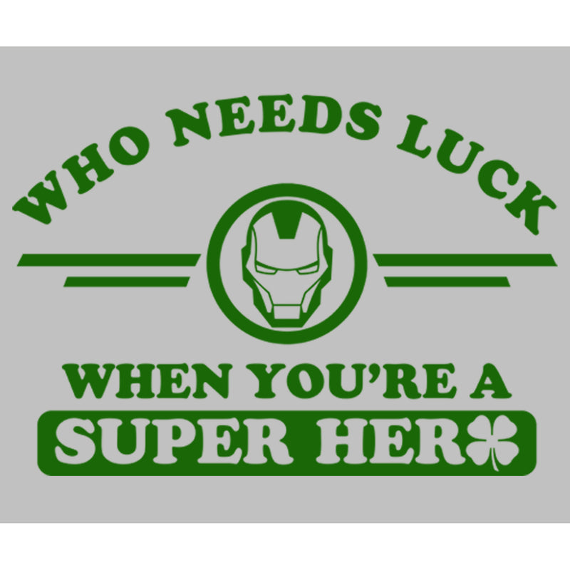 Women's Marvel St. Patrick's Day Iron Man No Luck Needed T-Shirt