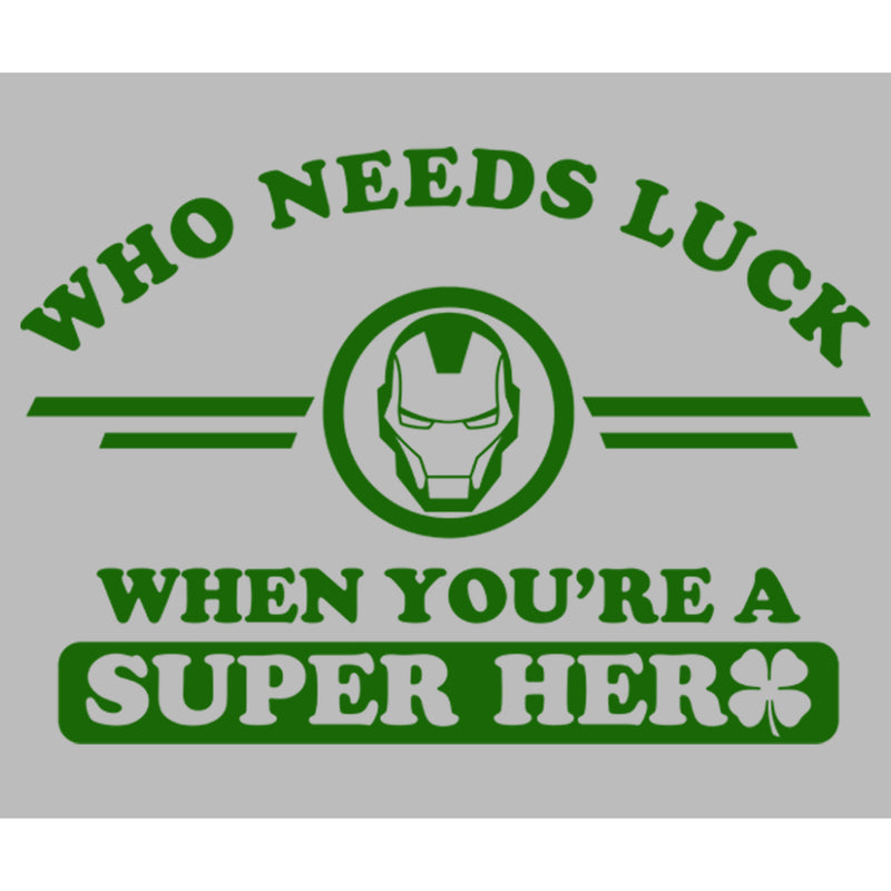 Men's Marvel St. Patrick's Day Iron Man No Luck Needed T-Shirt