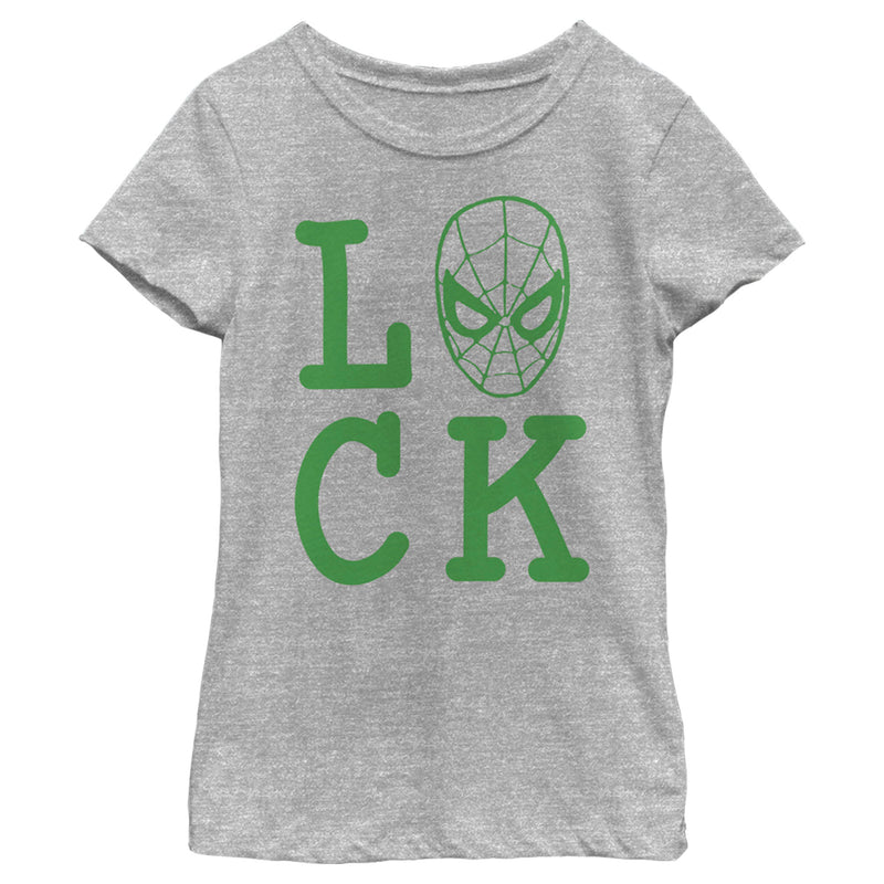 Girl's Marvel Spider-Man St. Patrick's Day Spidey Luck T-Shirt